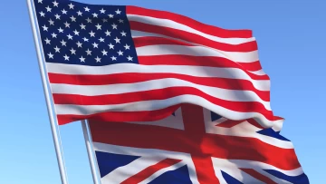 The US and UK flags