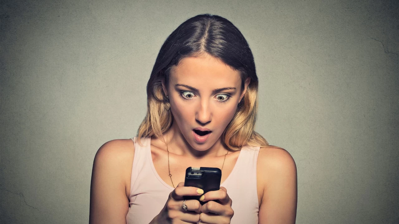 Woman using smartphone