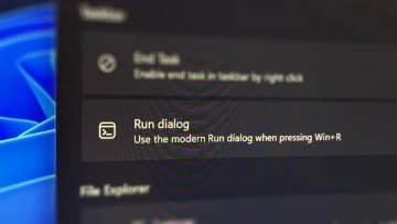 The new Run dialog in Windows 11 Settings
