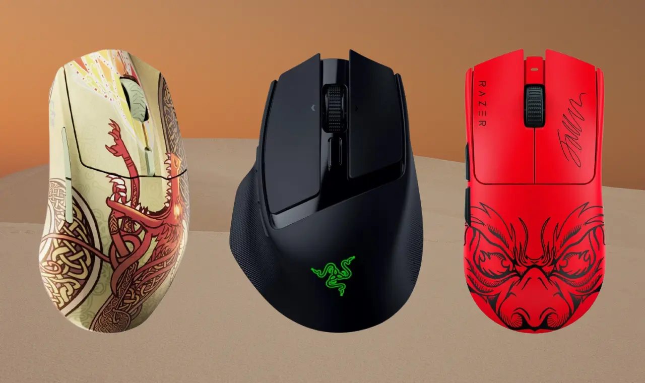 Razer Viper V3 Pro Faker Edition Razer Basilisk Mobile and SteelSeries CS2 Dragon Lore Edition gamin