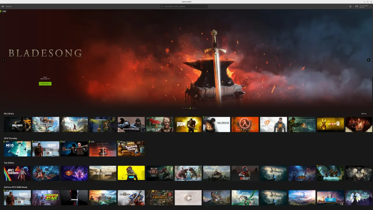 NVIDIA GeForce NOW on Linux