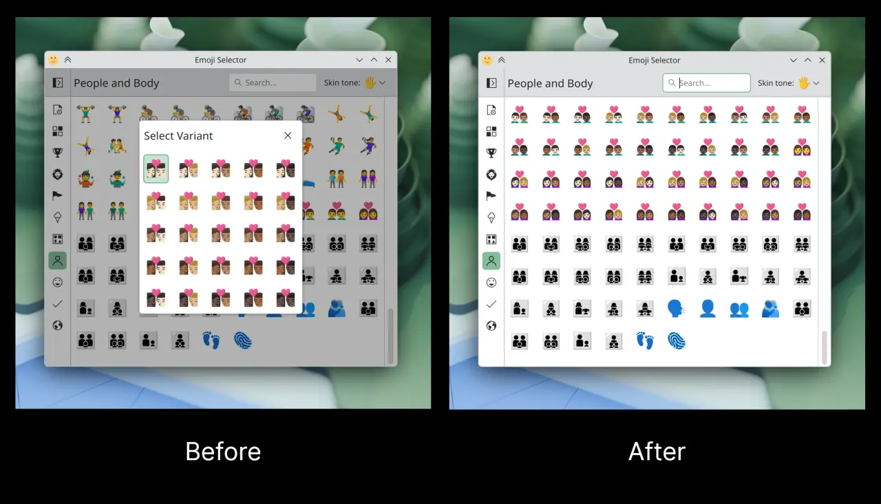 Before and After comparison