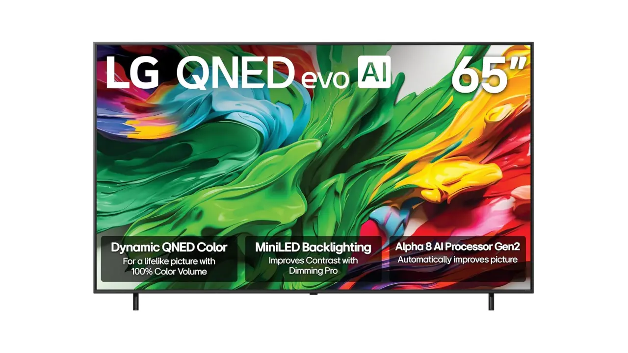 LG 65-inch QNED85A smart TV offers 144Hz gaming and AI visuals at 30% off