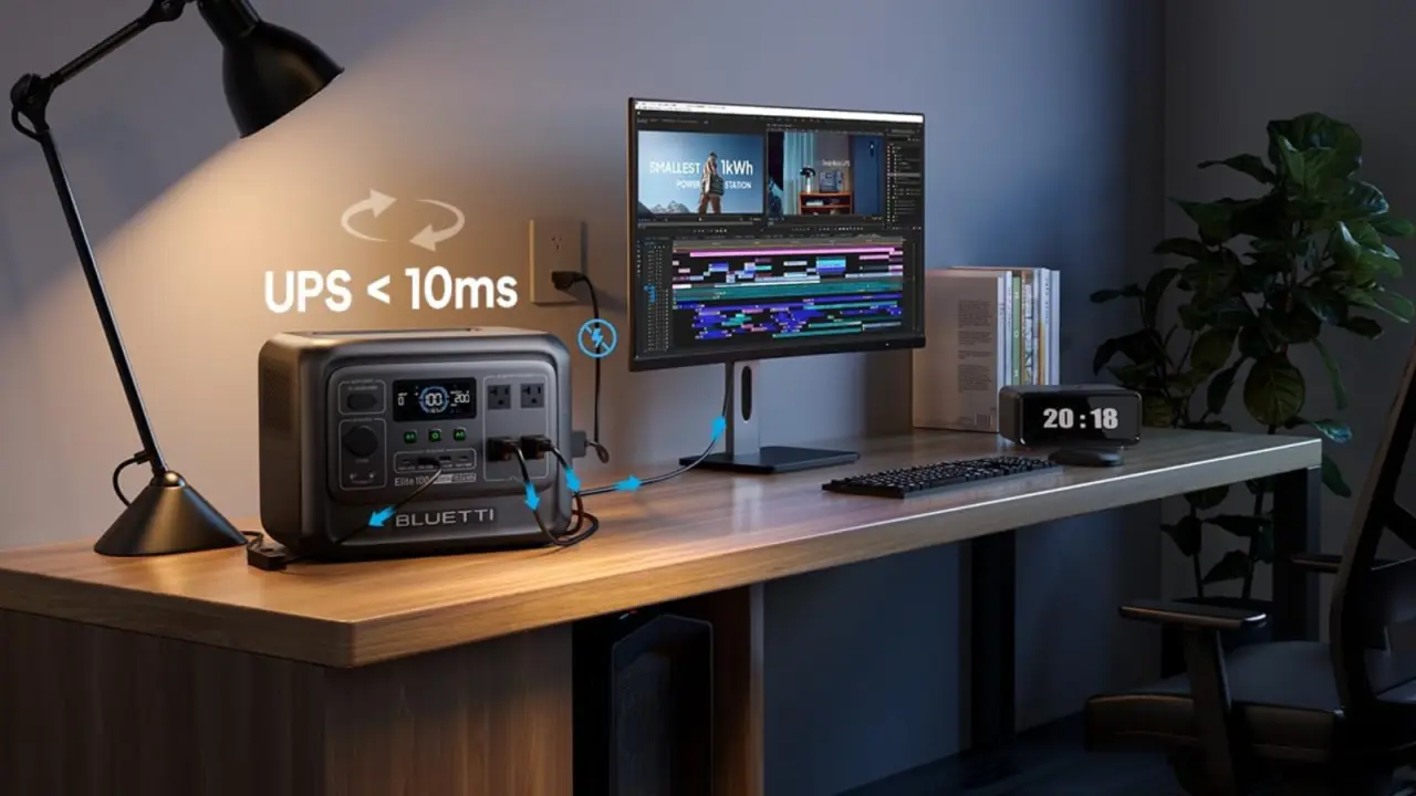The Bluetti Elite 100 V2 charging station