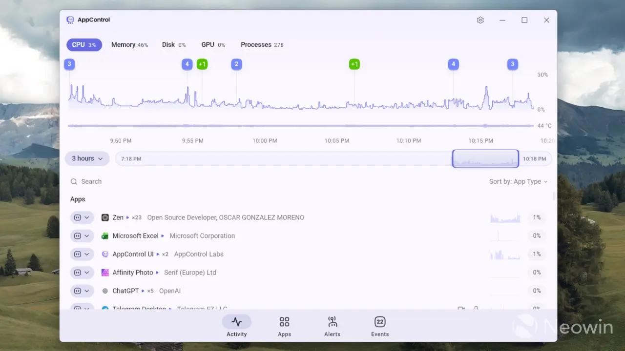 AppControl app in Windows 11