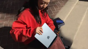 Apple MacBook Air with student