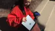 Apple MacBook Air with student