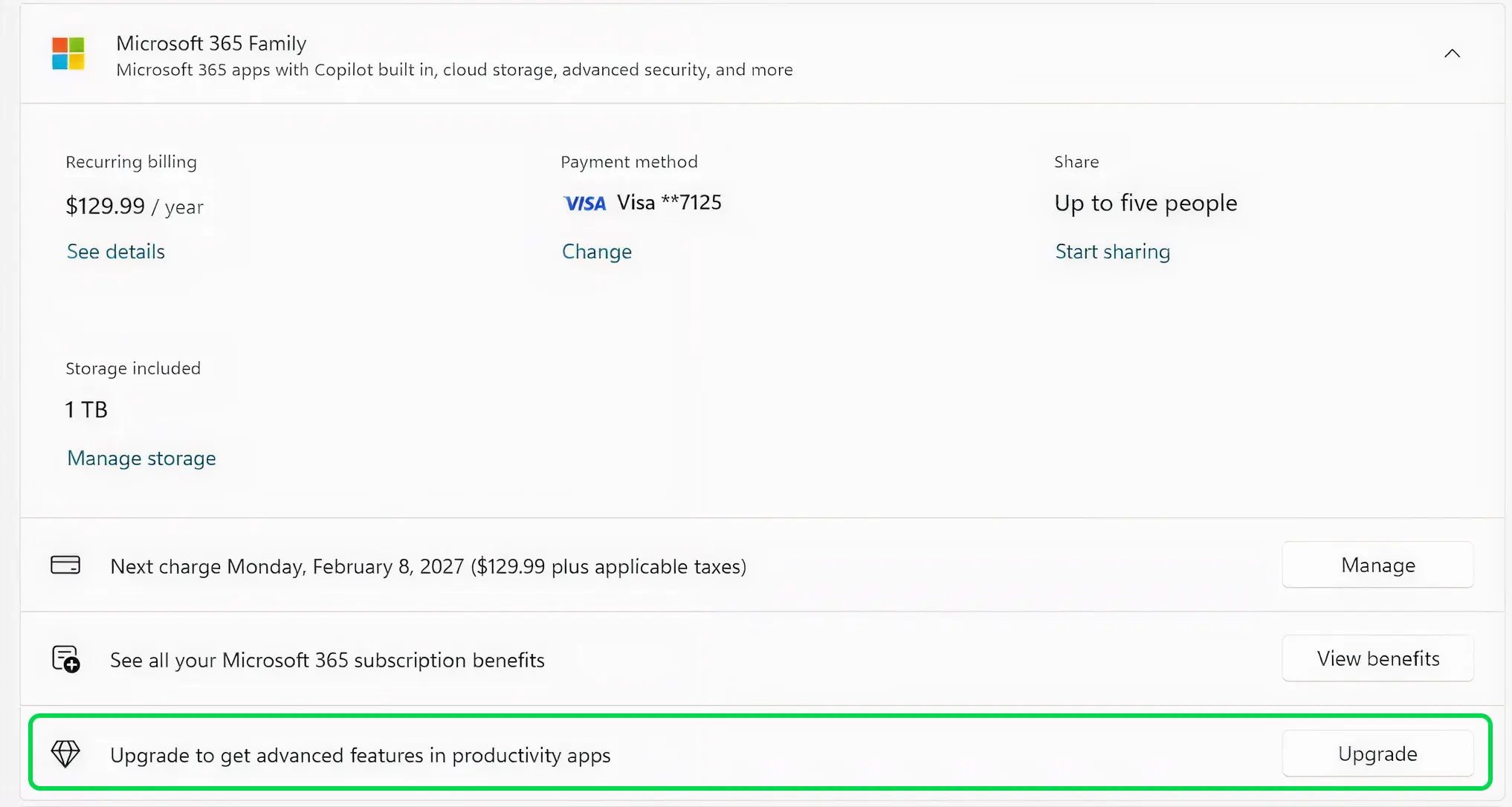 Microsoft 365 upgrade prompt