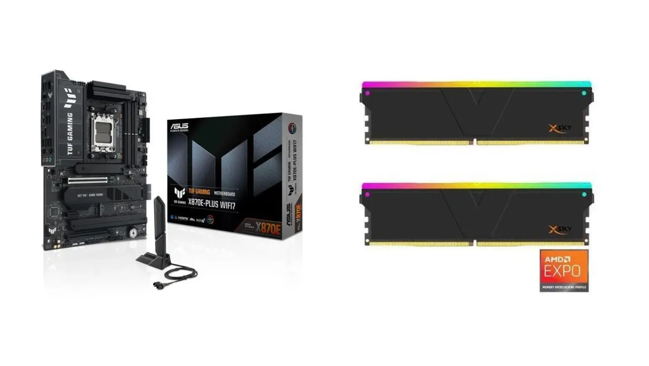 newegg combo bundle asus tuf x870e board and ddr5 vcolor ram