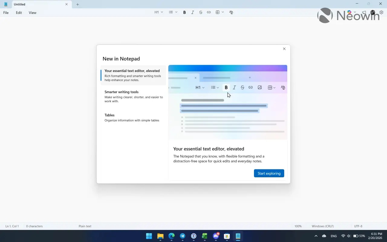 New splashscreen in Notepad