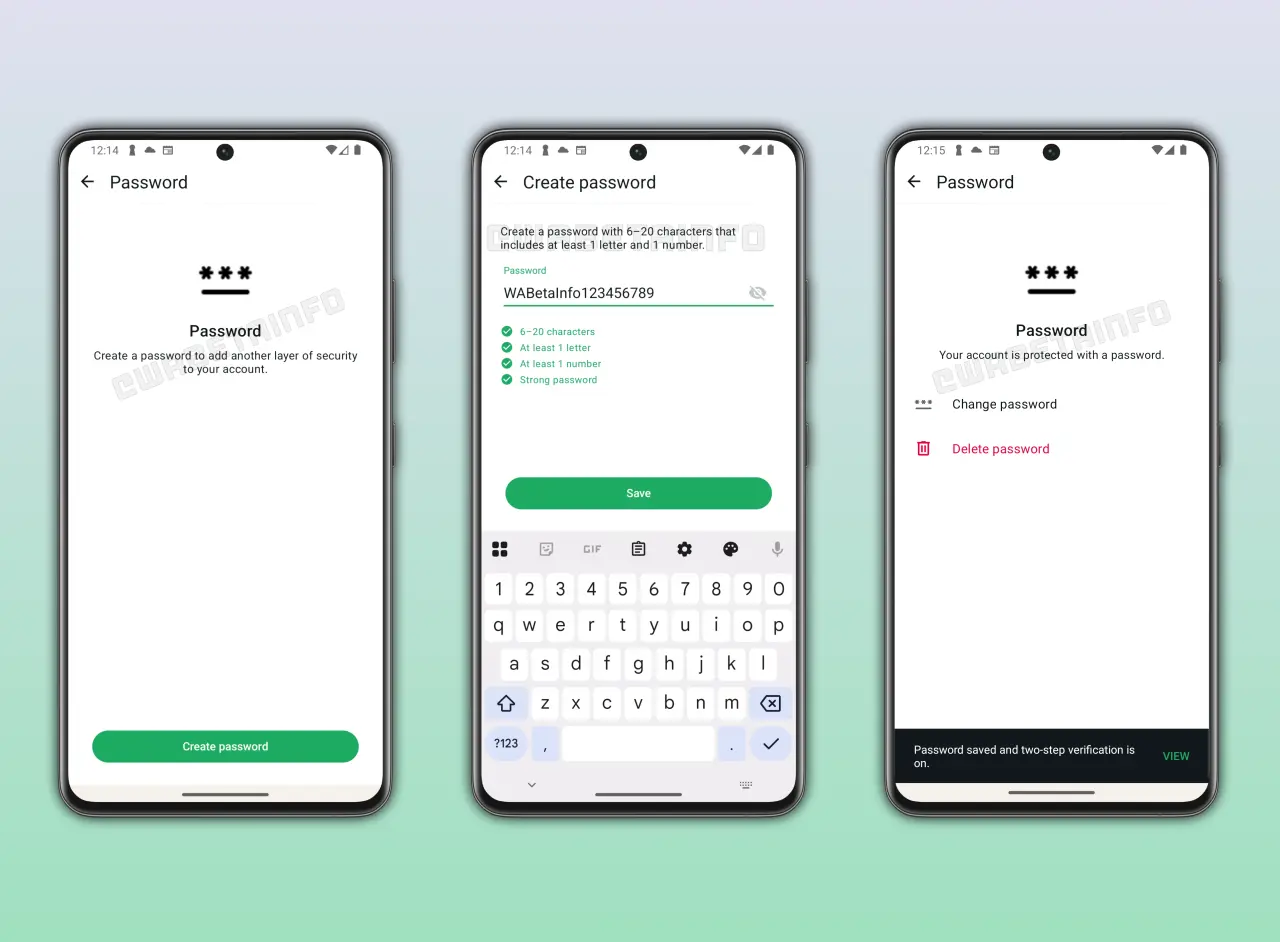 WhatsApp passwords