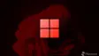 windows 11 logo in red