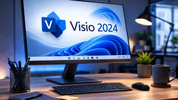 Windows डिजिटल परवान्यासाठी Microsoft Visio 2024 Professional वर 92% बचत करा