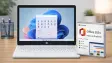 microsoft office 2024 and surface fe on a desk