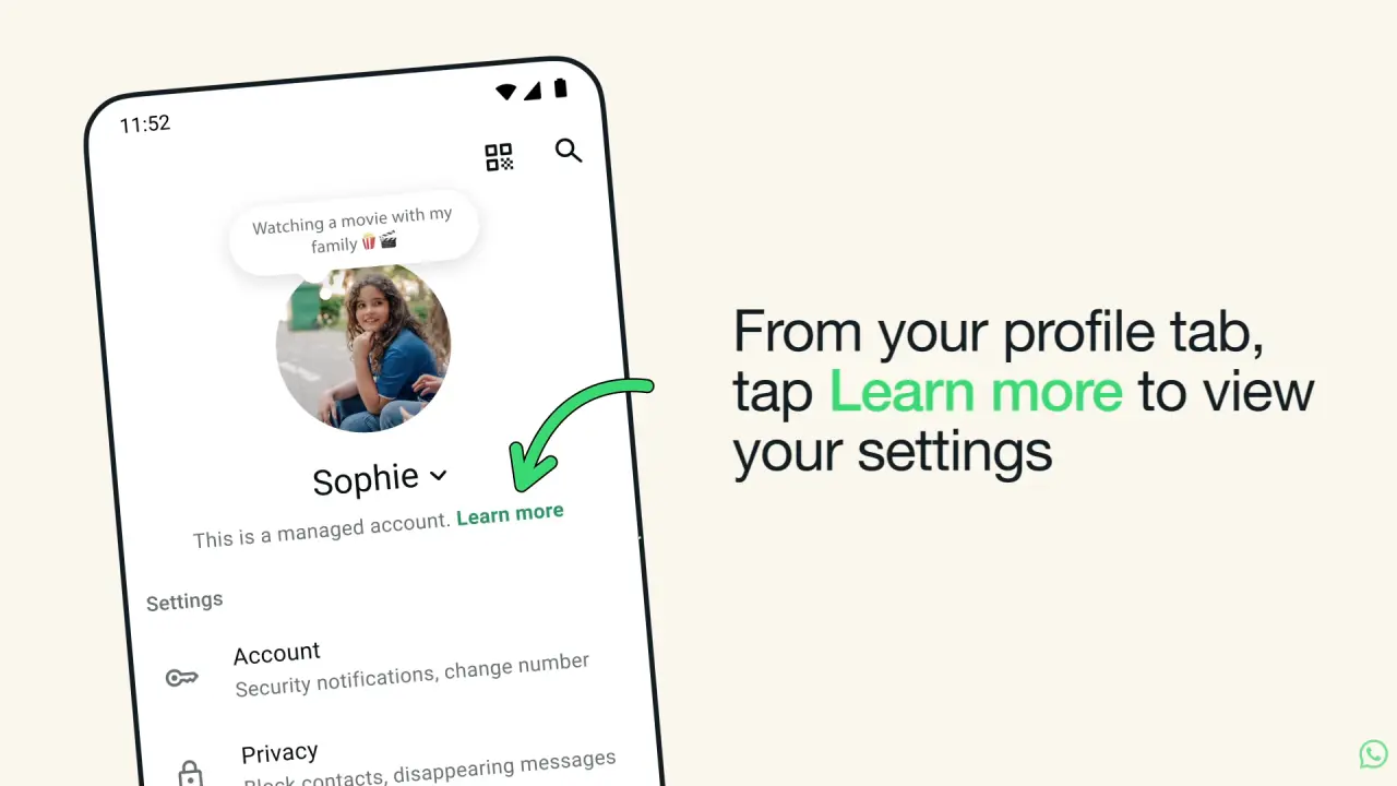 WhatsApp Parent Managed accounts