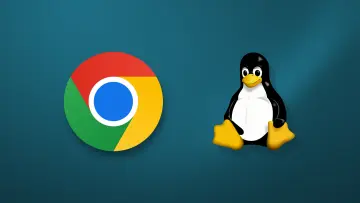 Google Chrome and Linux logos