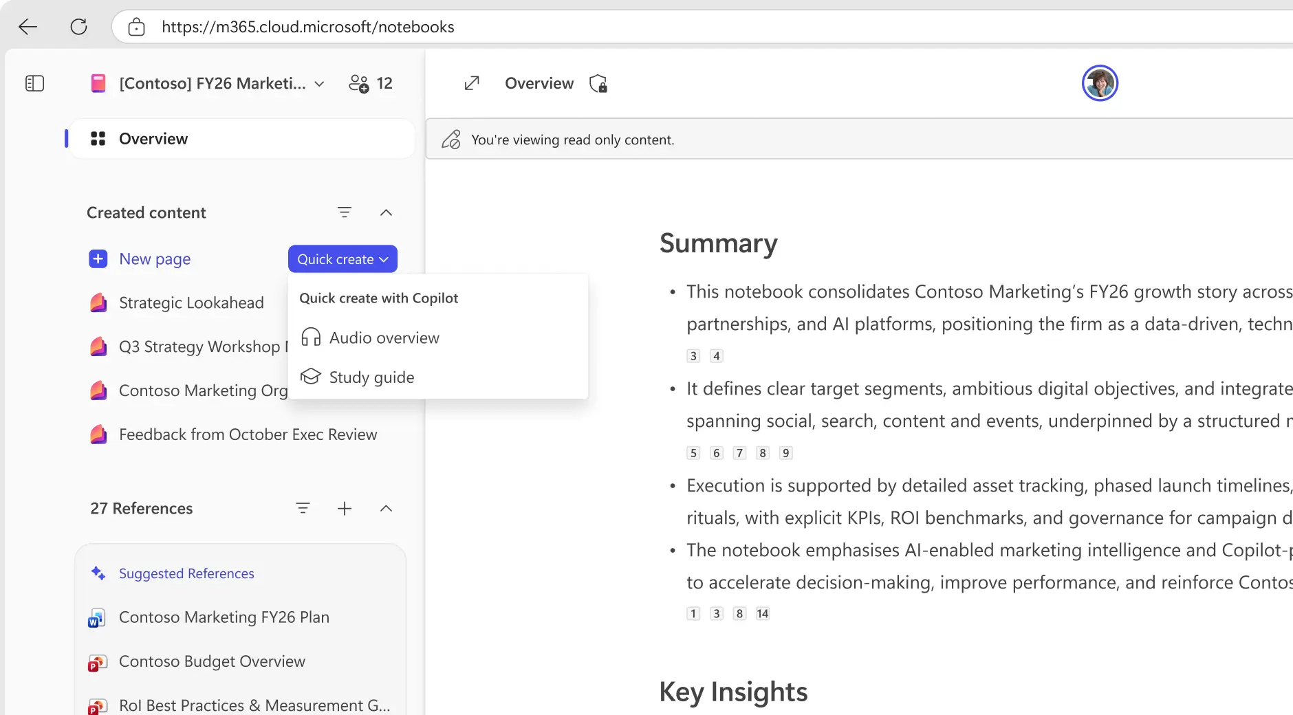 Screenshots of Microsoft Copilot Notebooks design refresh