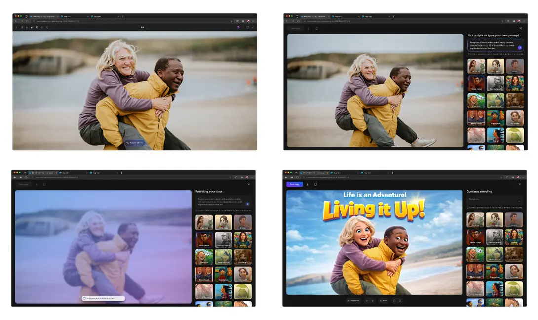 AI Restyle in OneDrive