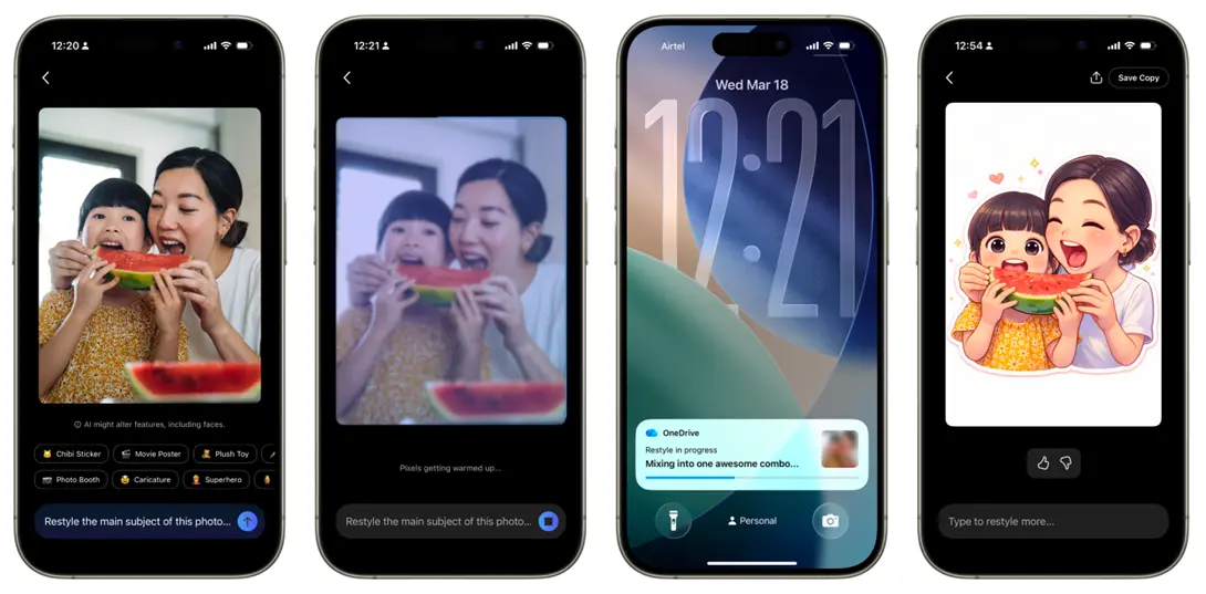 AI Restyle in OneDrive
