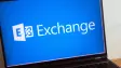 Exchange Server logo on a laptop