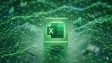 Microsoft Excel logo on a green background with lots of lines