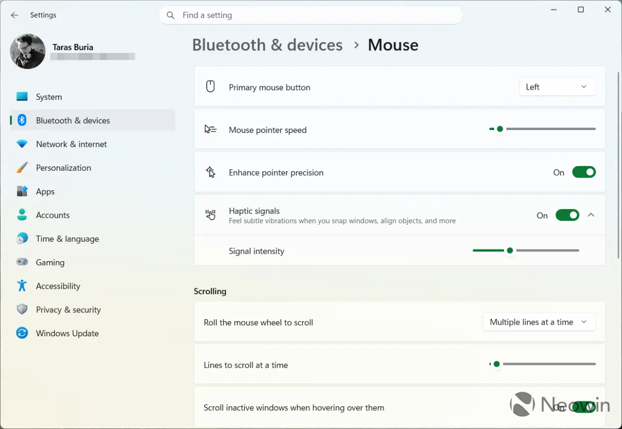 लॉजिटेक एमएक्स मास्टर 4 हॅप्टिक सेटिंग्ज