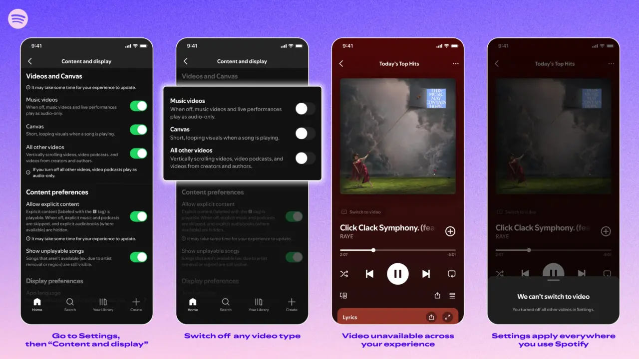 Spotify व्हिडिओ