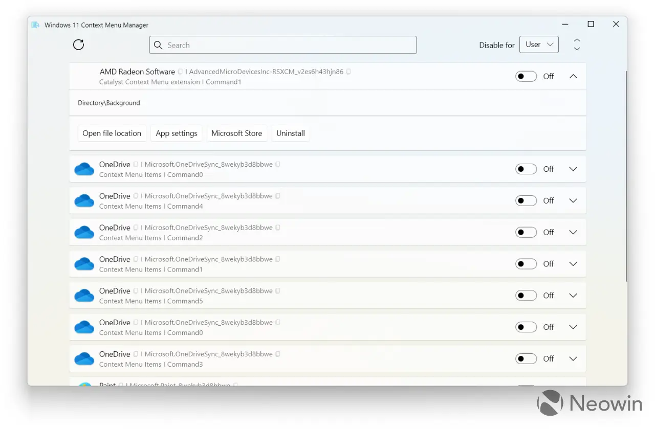 Windows 11 संदर्भ मेनू व्यवस्थापक