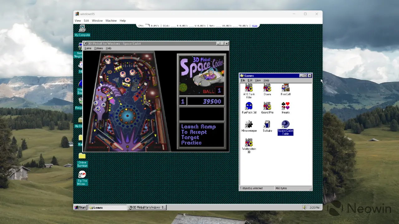 विंडोज 95 इलेक्ट्रॉन ॲप