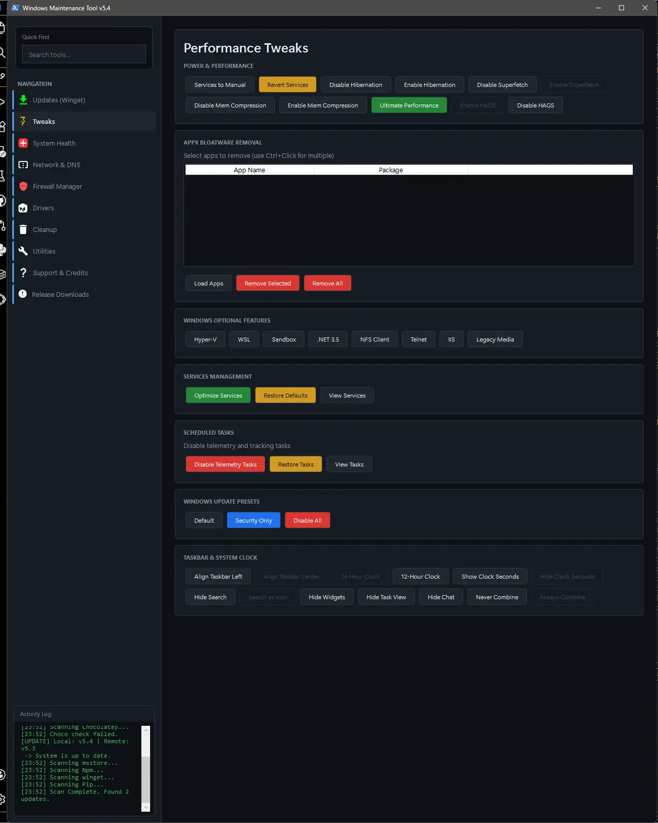 विंडोज देखभाल साधन