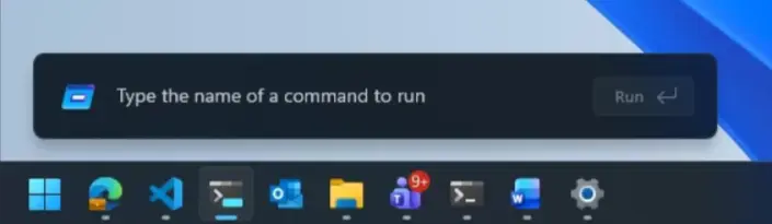 Windows 11 मध्ये रन डायलॉग पुन्हा डिझाइन केला आहे