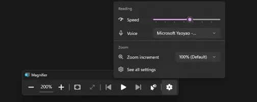 Windows 11 मध्ये अपडेट केलेले मॅग्निफायर