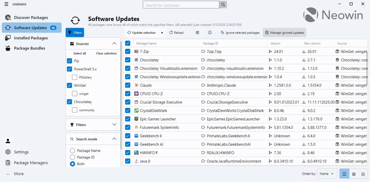 UniGetUI new Avalonia UI design