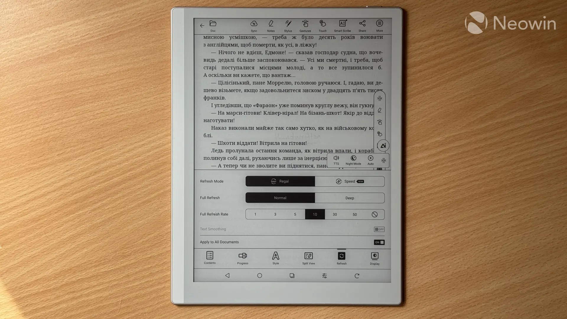 The BOOX Go Gen 2 Lumi tablet