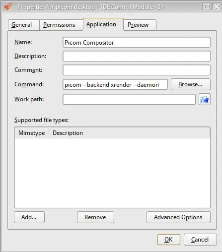 Setting Picom as a startup application