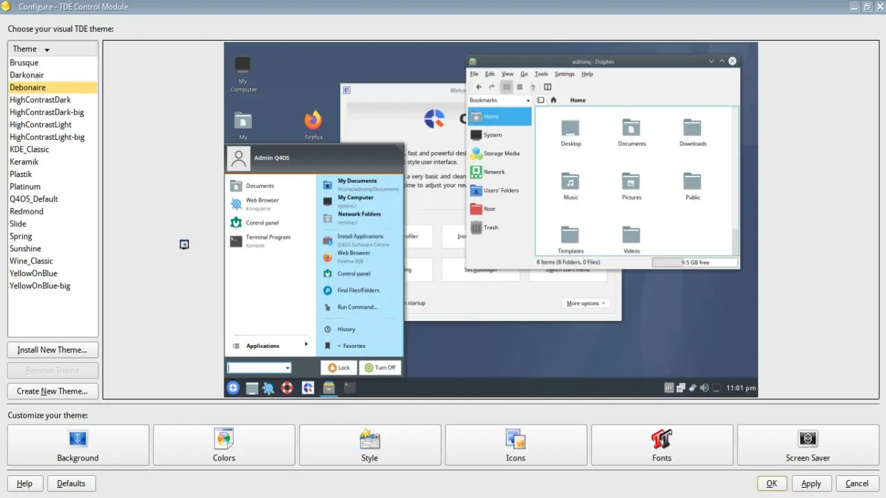 Screenshot of Q4OS
