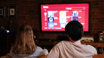 watching TV