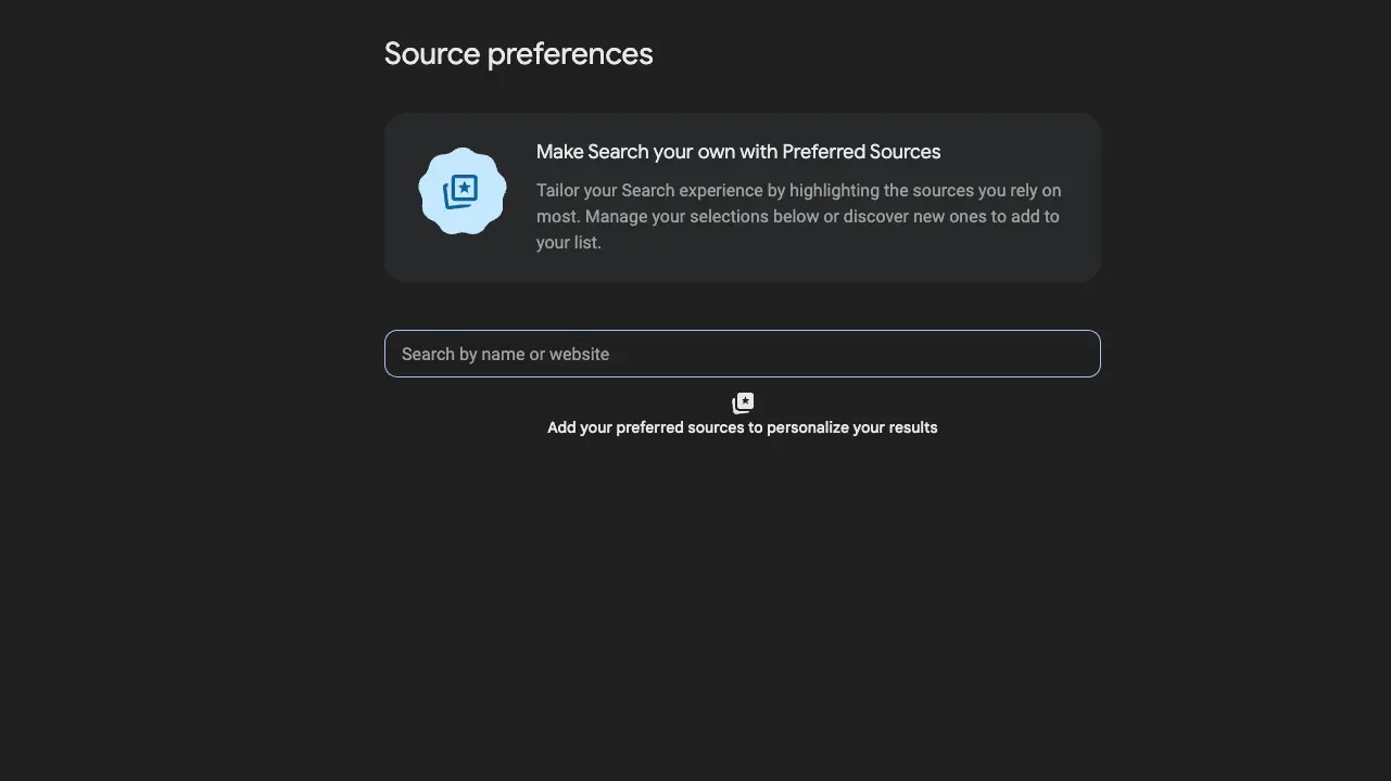Google Preferred Sources
