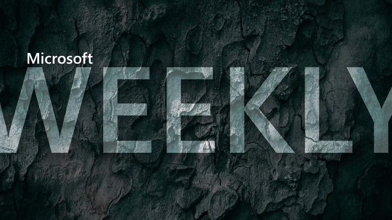 A Microsoft Weekly banner