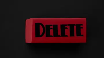 delete button in red