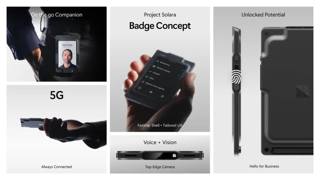Badge Concept device for Project Solara concept renders