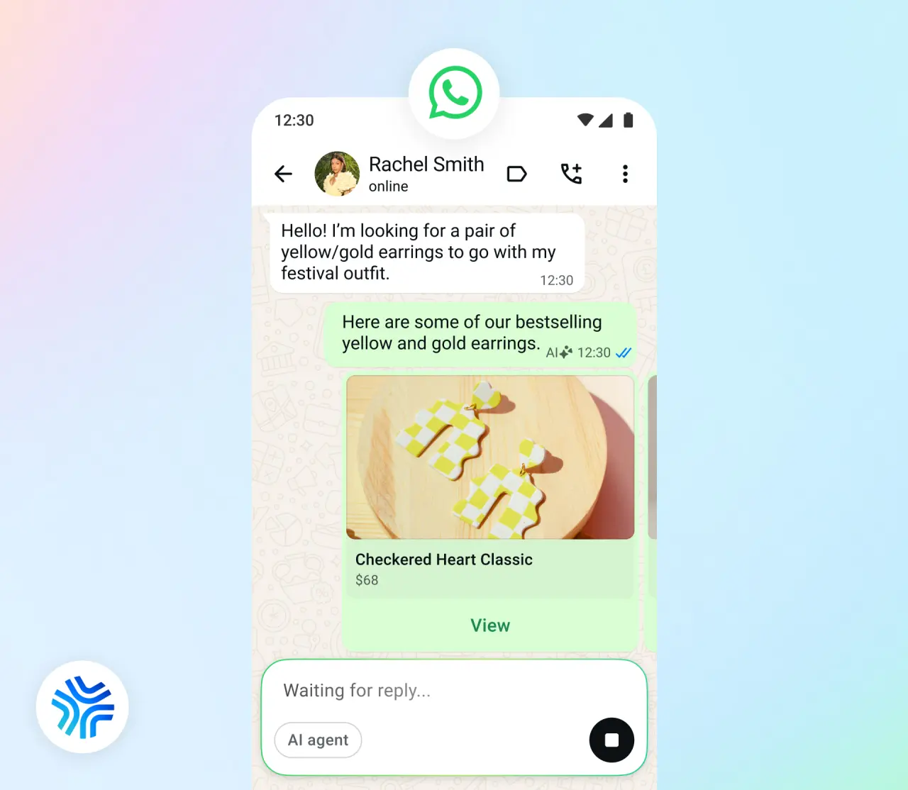 Meta Business Agent in action on WhatsApp