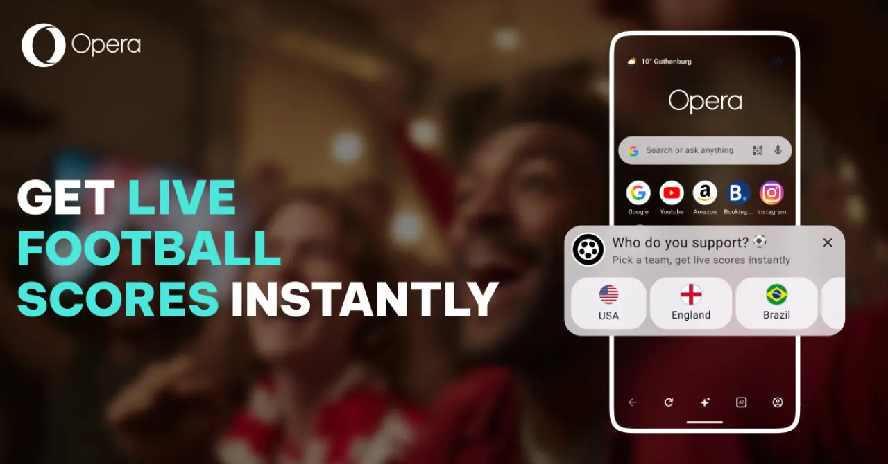 Opera for Android with a redesigned home page