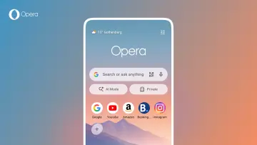 Opera for Android with a redesigned home page