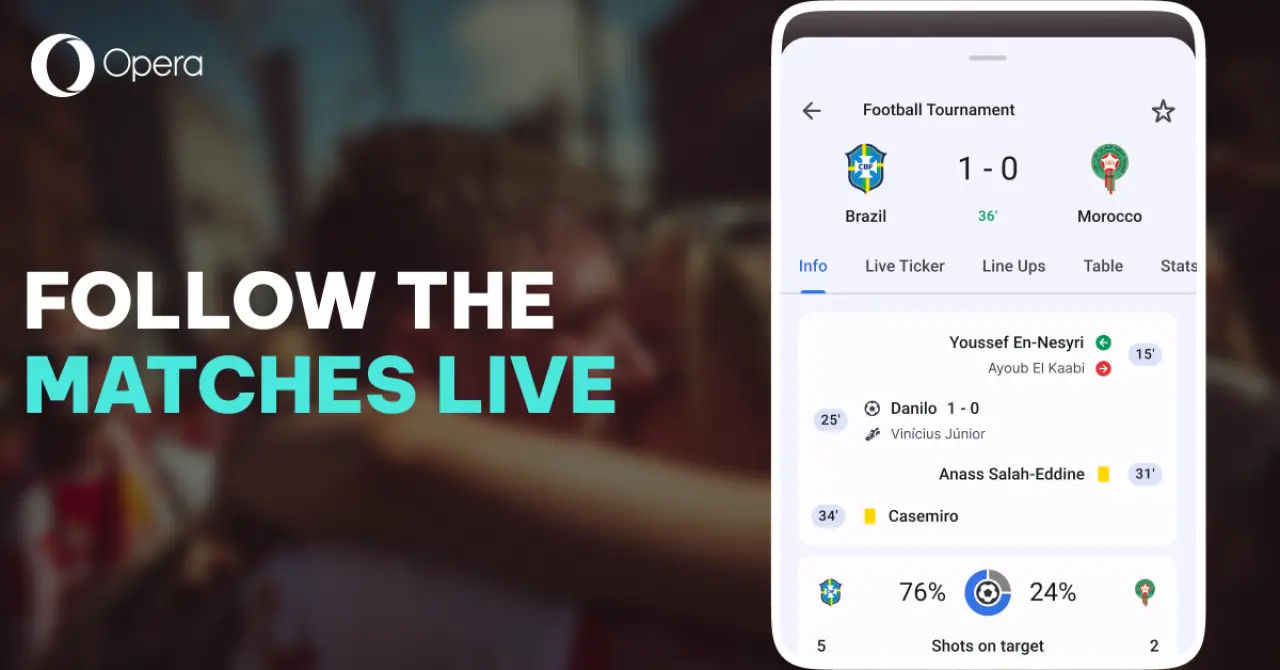 Opera for Android with a redesigned home page