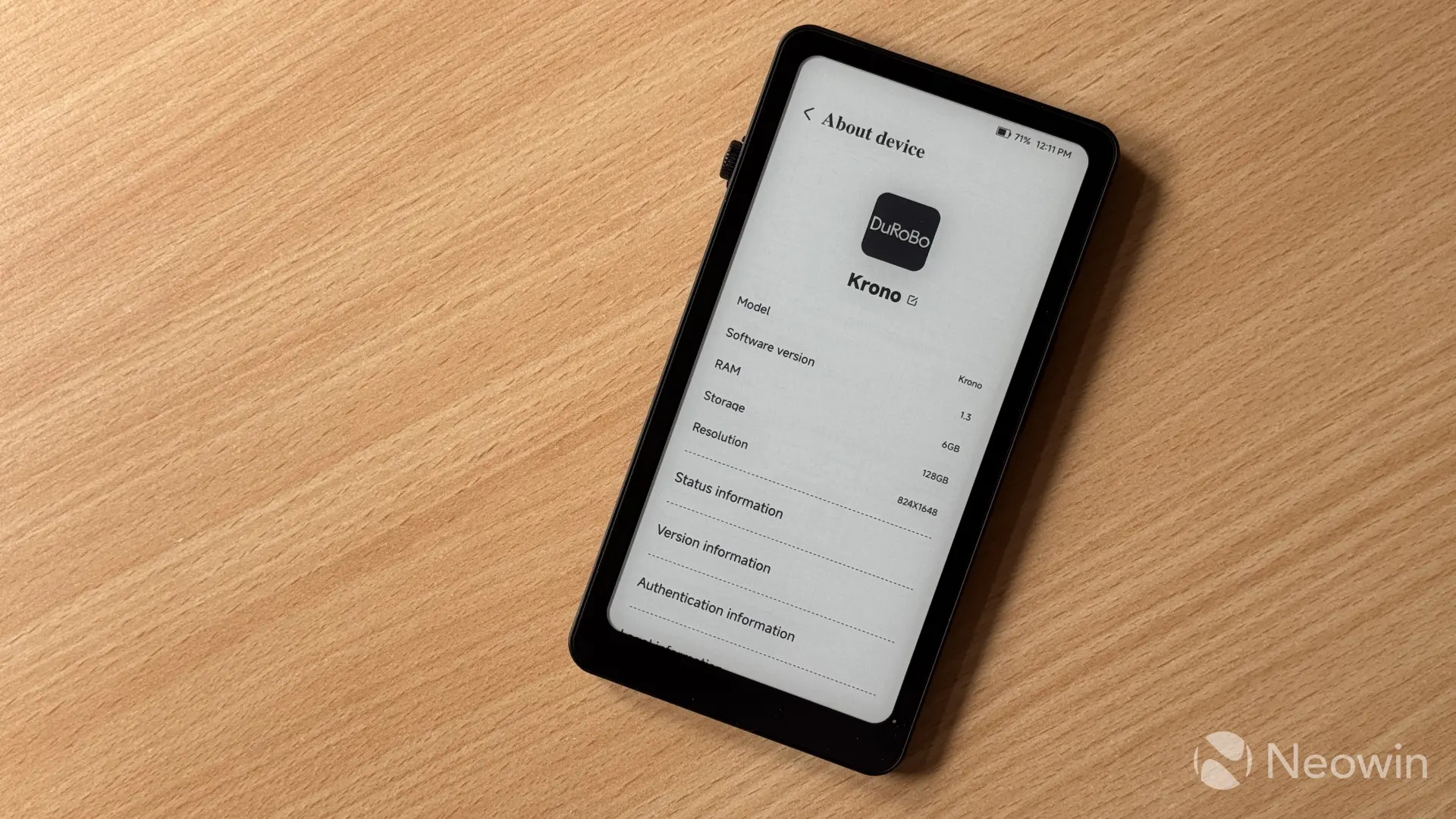 The DuRoBo Krono e-reader