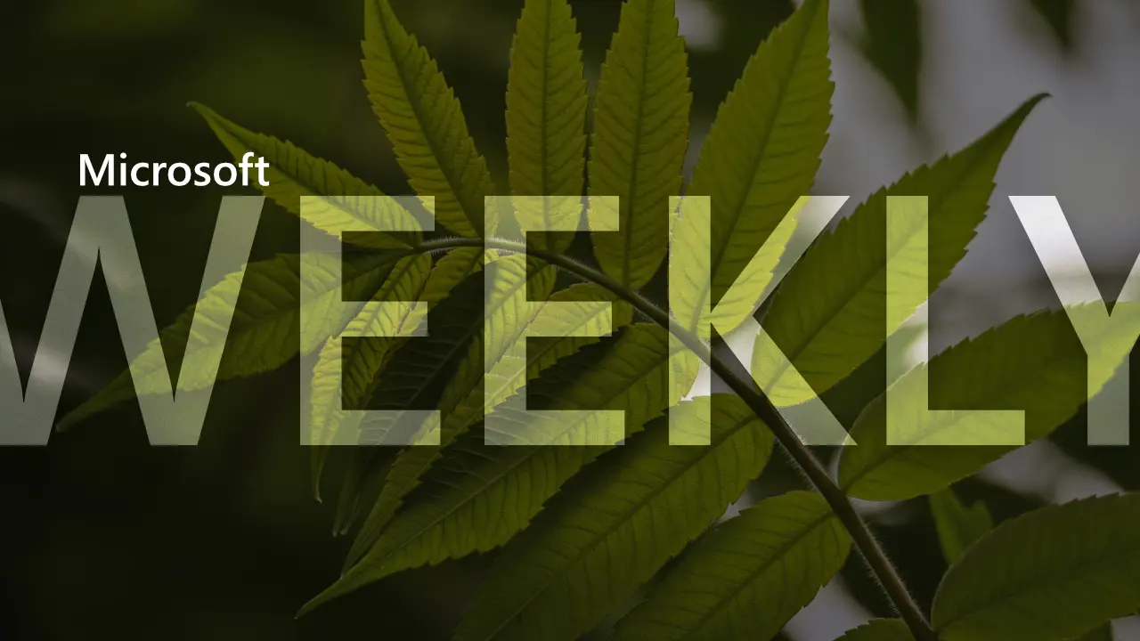 A Microsoft Weekly banner