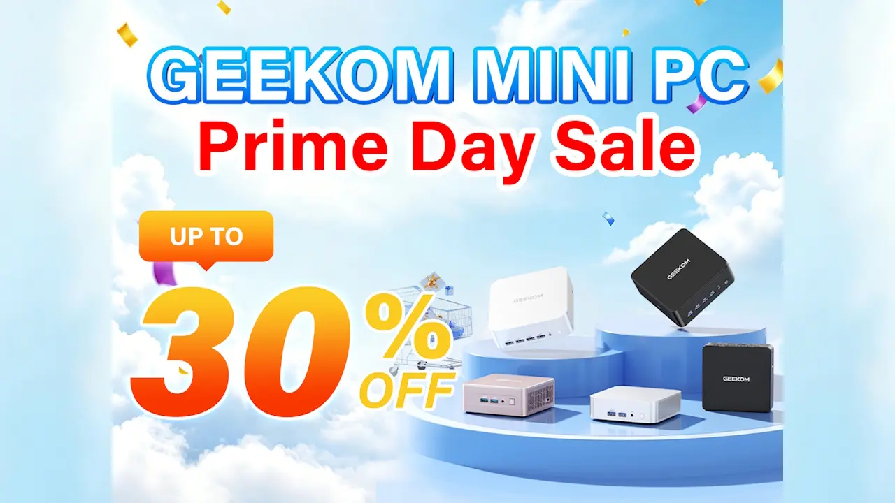 GEEKOM kicks off Prime Day Sale with discounts up to 30% on Intel and AMD mini PCs