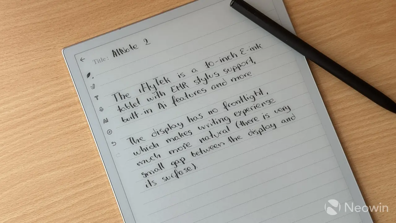 The iFlyTek AINOTE 2 tablet