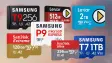 Samsung Sandisk and Lexar MicroSD